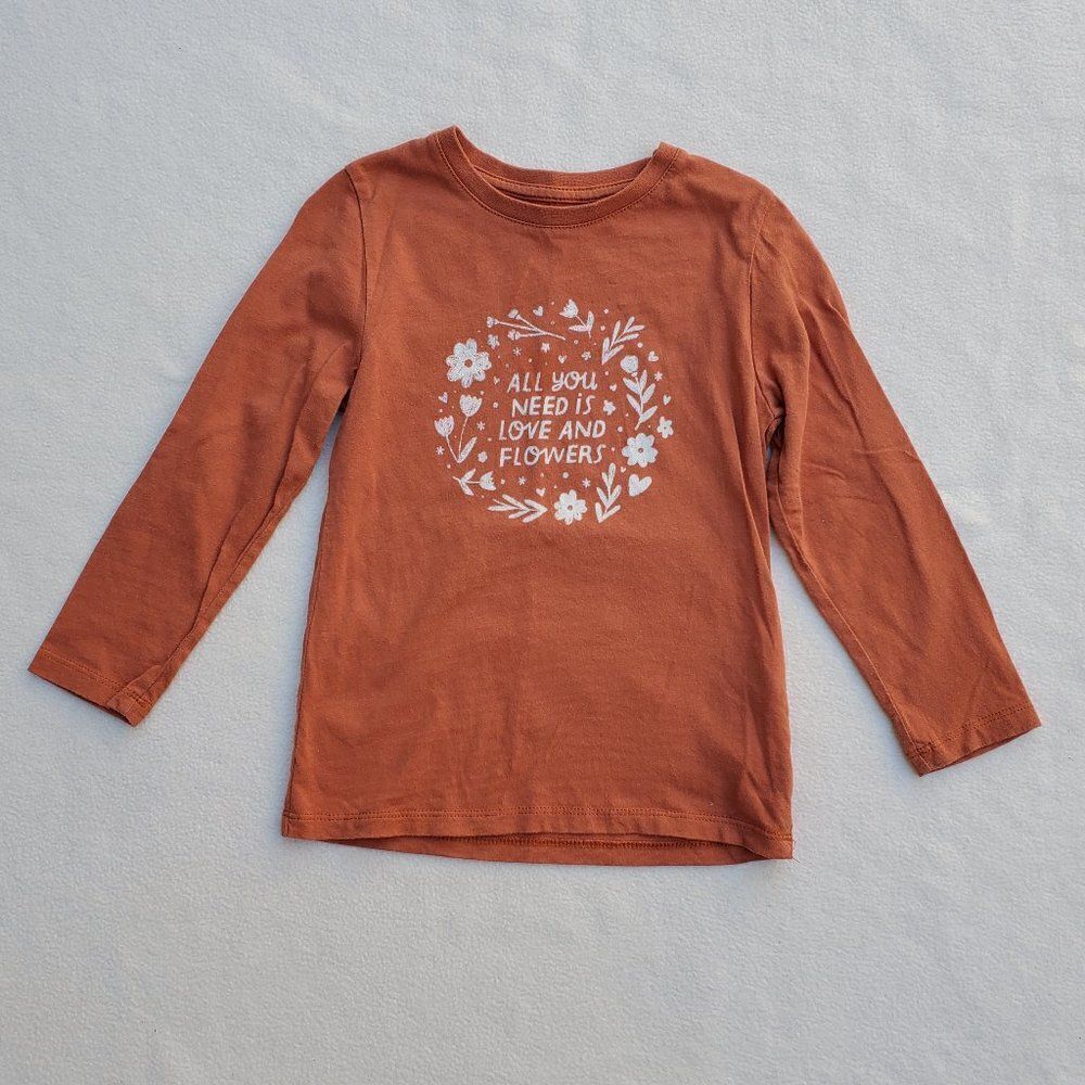 Cotton On Kids "All You Need Is Love And Flowers" long sleeve shirt